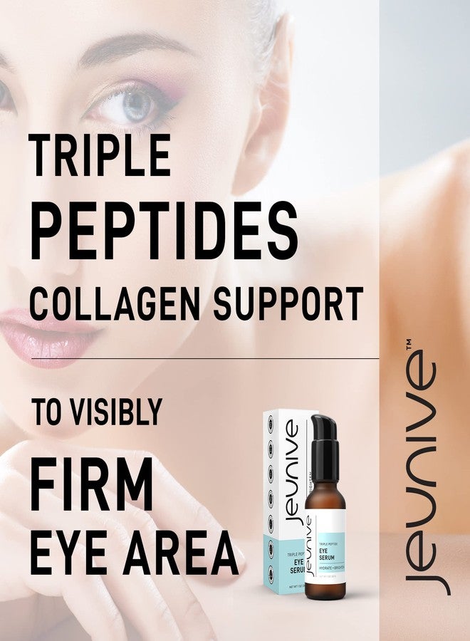Jeunive Deep Hydration Refreshing Triple Peptides Daily Eye Correction Serum | 48Hr Hydrating Delicate Eye Skin Area to Reduce Dark Circles, Puffiness, Fine Lines and Wrinkles, 1 oz (28g) - Image 2